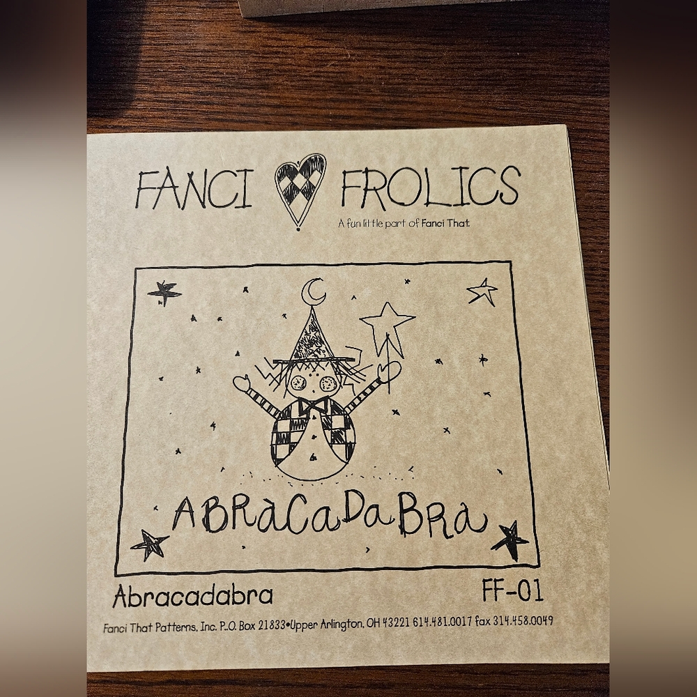 Fanci Frolics Abracadabra Counted Cross Stitch Chart Leaflet 1997
